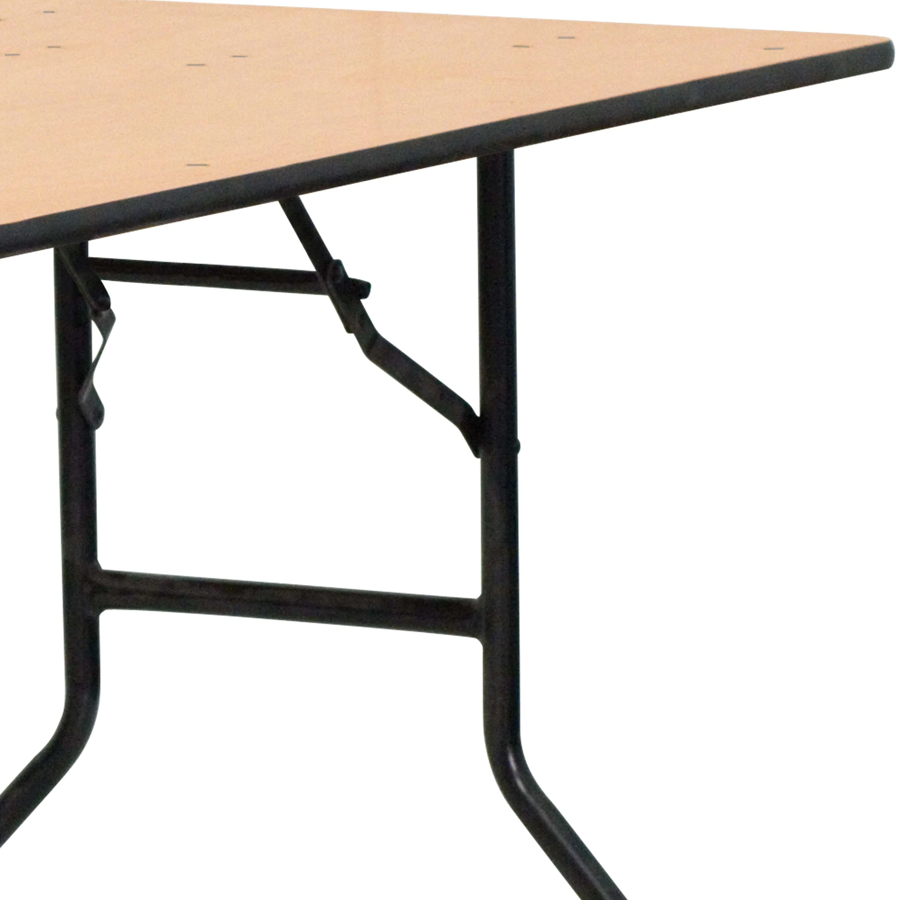 6-Foot Rectangular Wood Folding Banquet Table with Clear Coated Finished Top