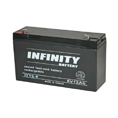 6 Volt - 12Ah Rechargeable SLA Battery (BT-6V12)