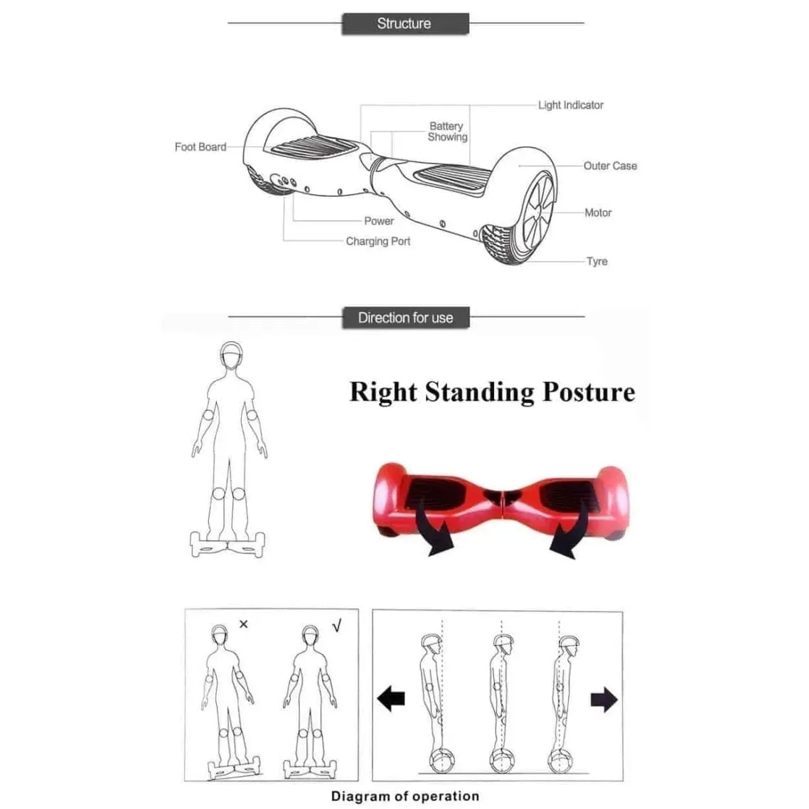 6.5 inch Hoverboard Smart Electric Self Balancing Scooter