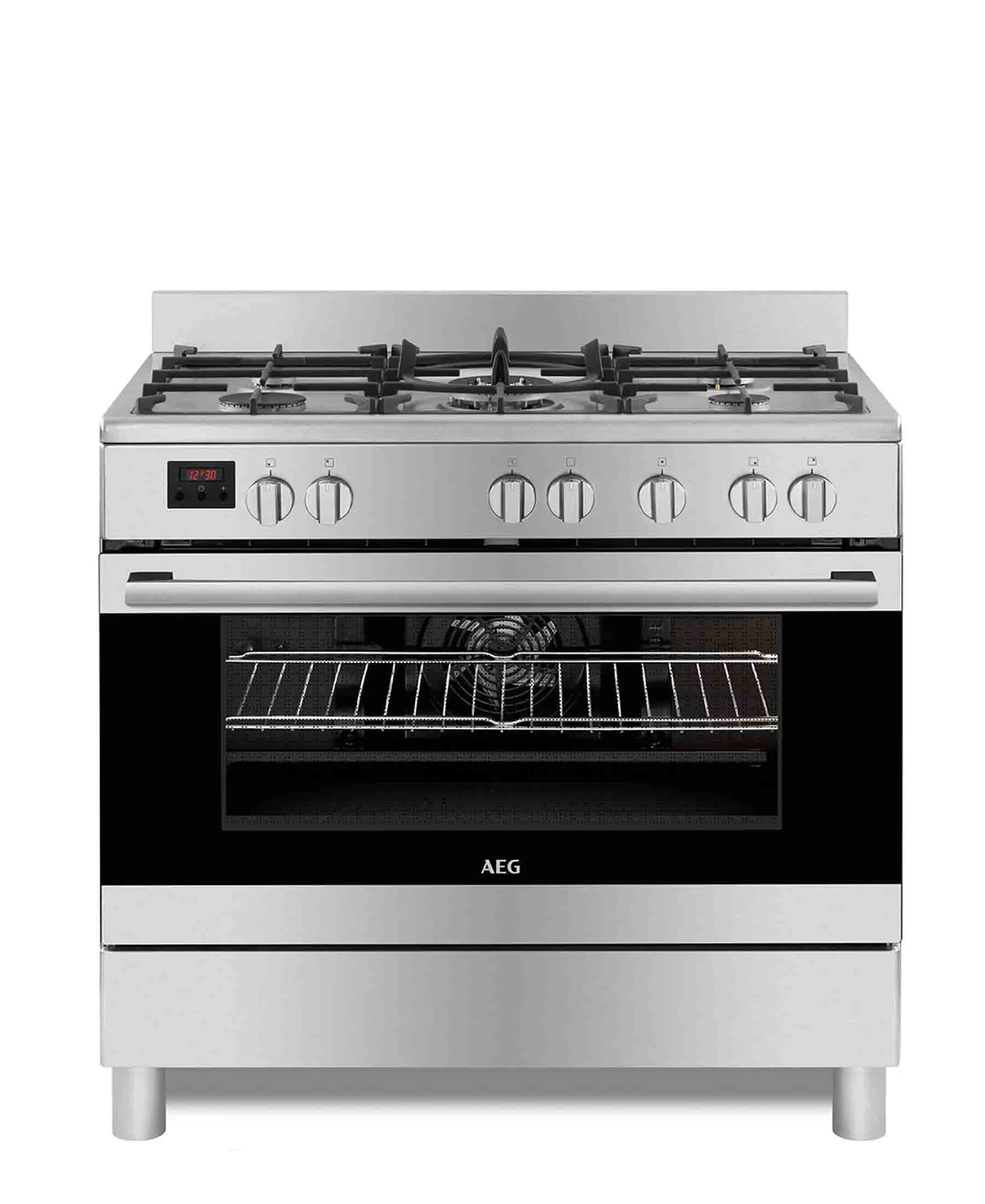 AEG 90cm Silver Gas/Electric Stove - 10369MN-MN