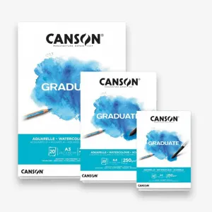 Canson Graduate Water Colour Pad A3 250gsm 20 Sheet