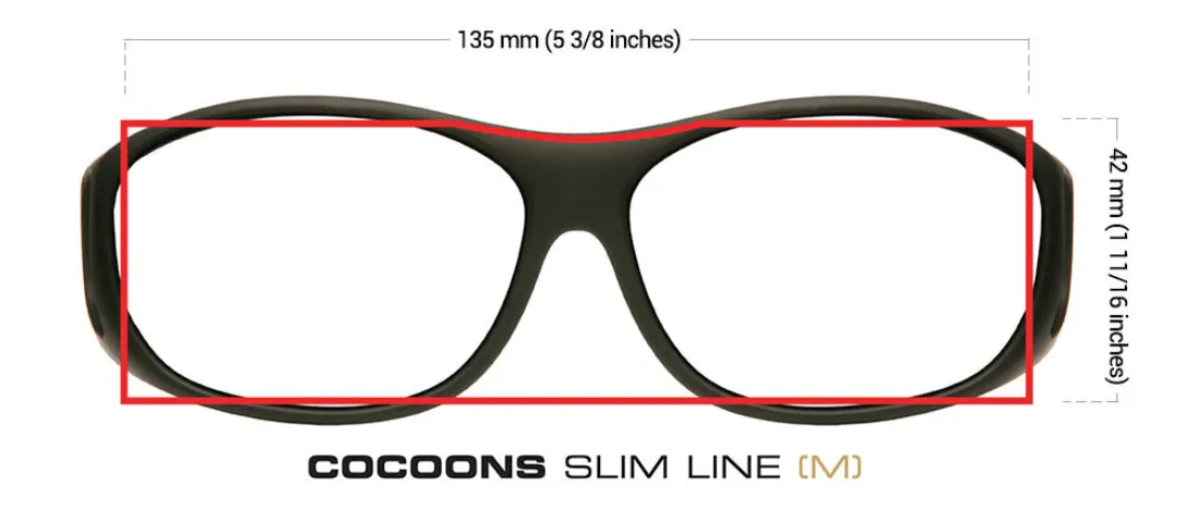 Cocoons Slim Line (M) Black Polarized Amber