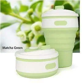 Collapsible Silicone Folding Travel Mug for the Office Camping Hiking Picnic Water Cup BPA Free