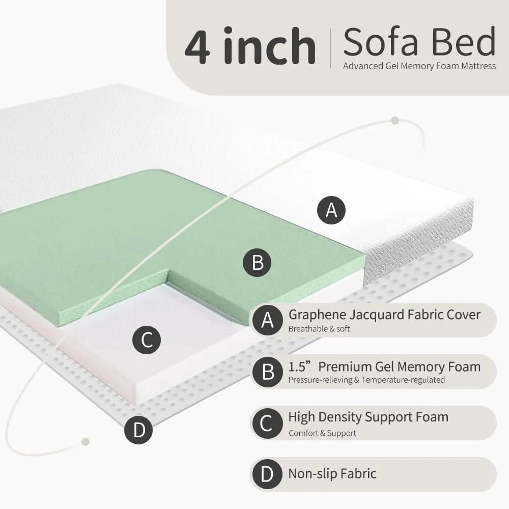 Cooling Gel Memory Foam Hybrid Mattress – USA-Made, Breathable Cover, CertiPUR-US Certified