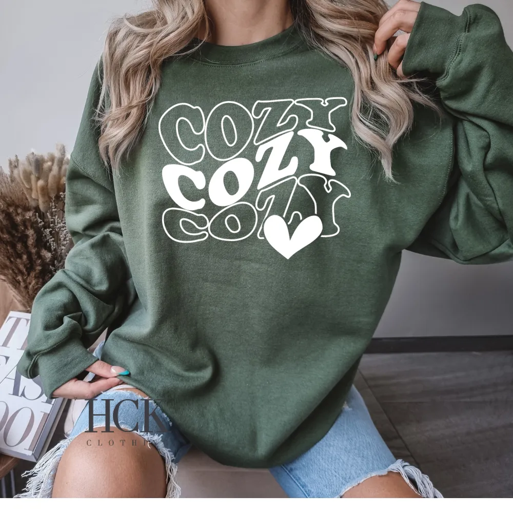 Cozy Cozy Cozy Crewneck Sweatshirt- 3 COLORS