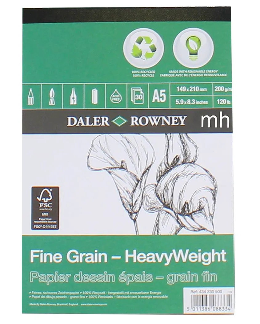 Daler Rowney Eco Paper Heavyweight Pad Fine Grain A5