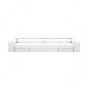 Eden XL White Leather Sofa (only 1)