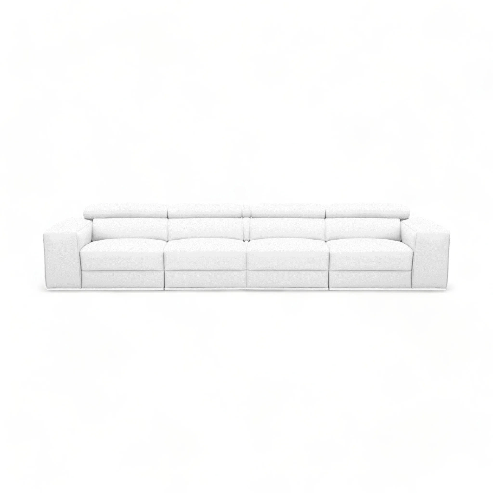 Eden XL White Leather Sofa (only 1)