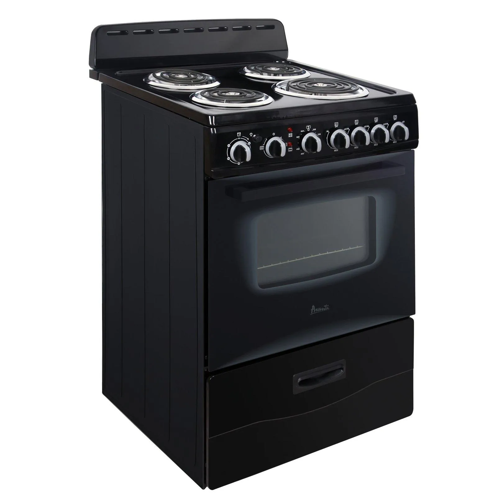 ERU240P0W Avanti 24" Electric Range Oven with Framed Glass Door - White / 2.6 cu. ft.