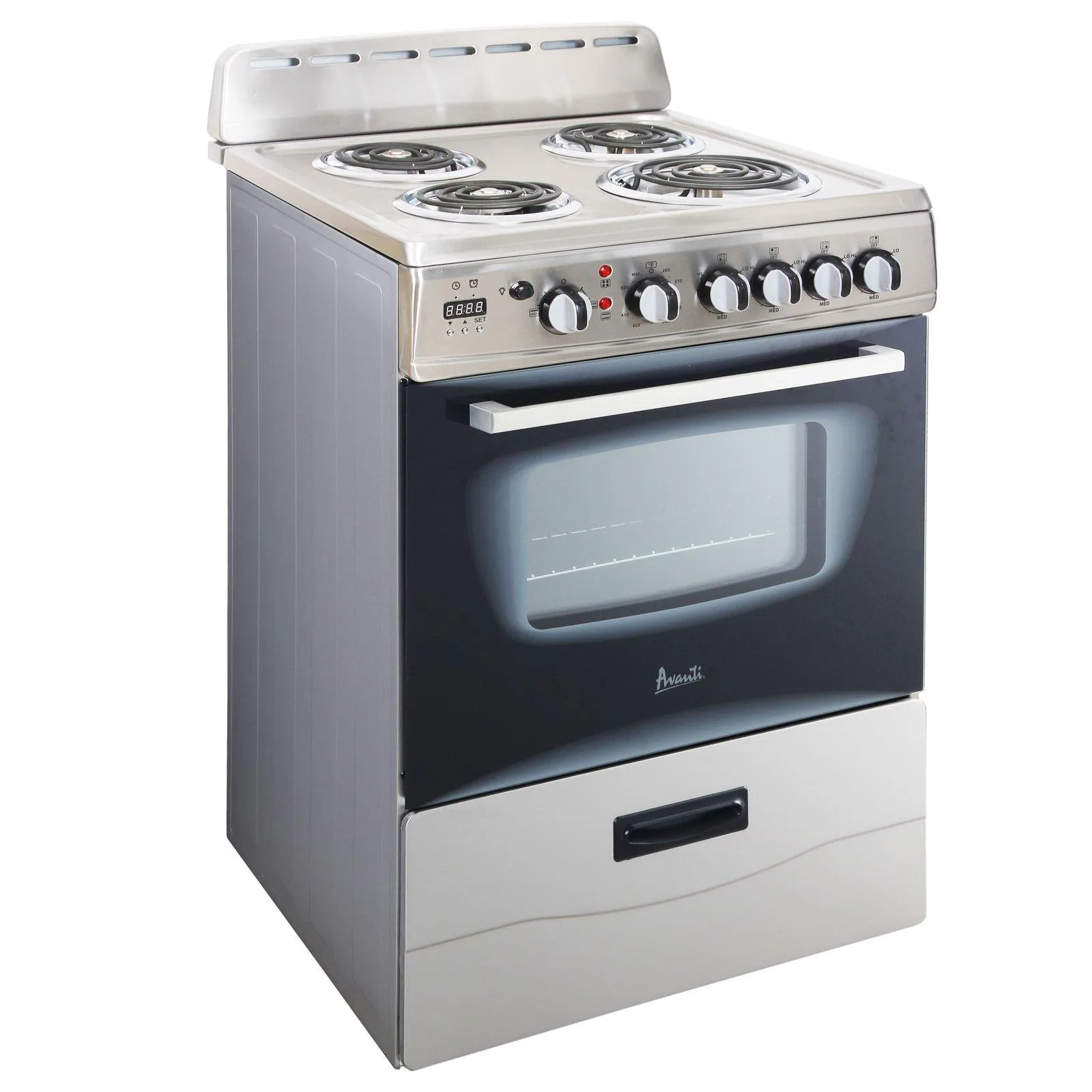 ERU240P0W Avanti 24" Electric Range Oven with Framed Glass Door - White / 2.6 cu. ft.