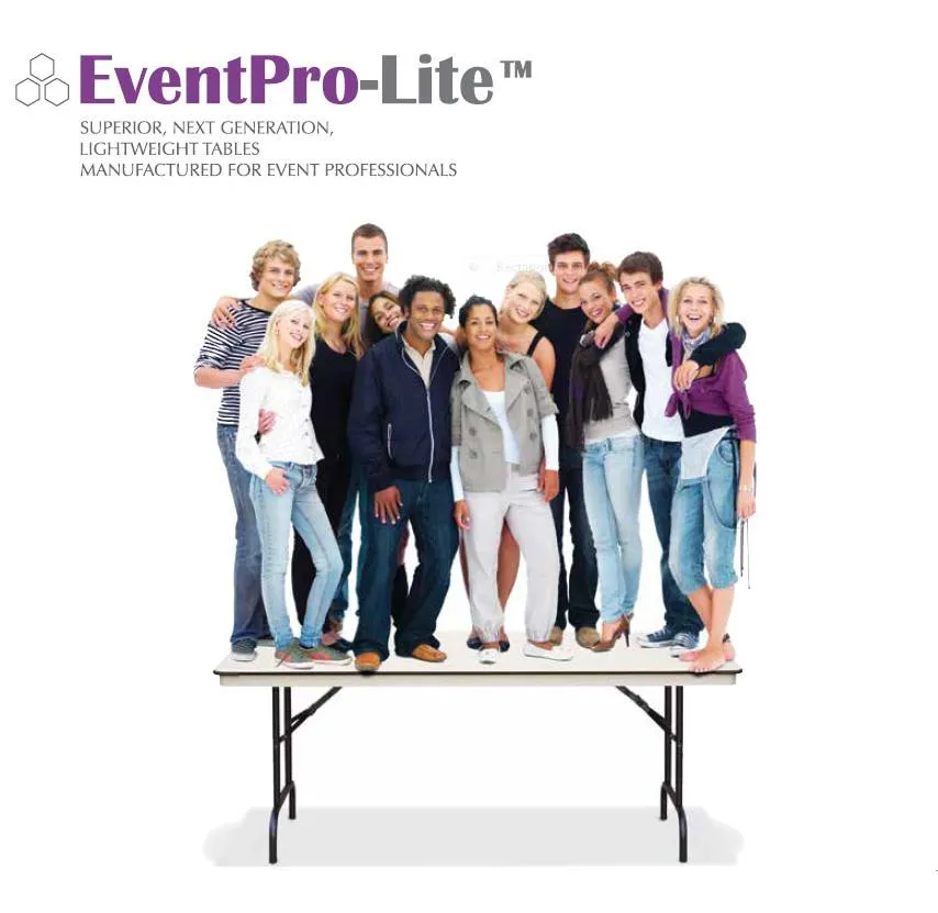 EventPro-Lite - 8ft Trestle Folding Table