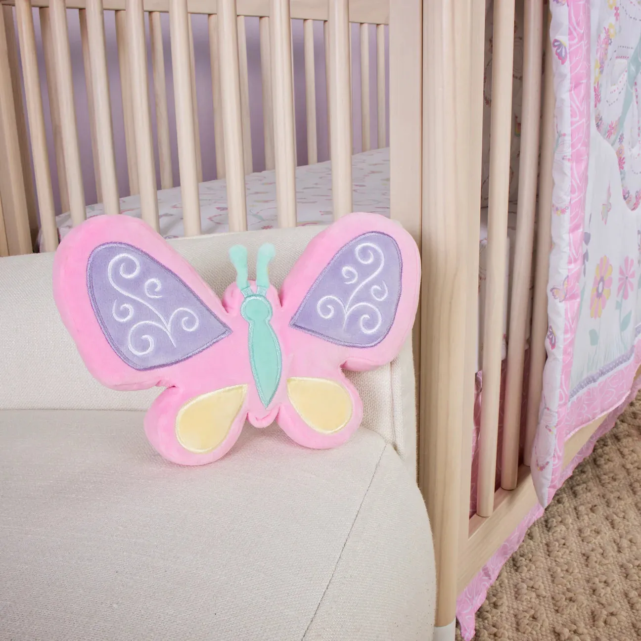 Floral Butterfly 4pcs crib set