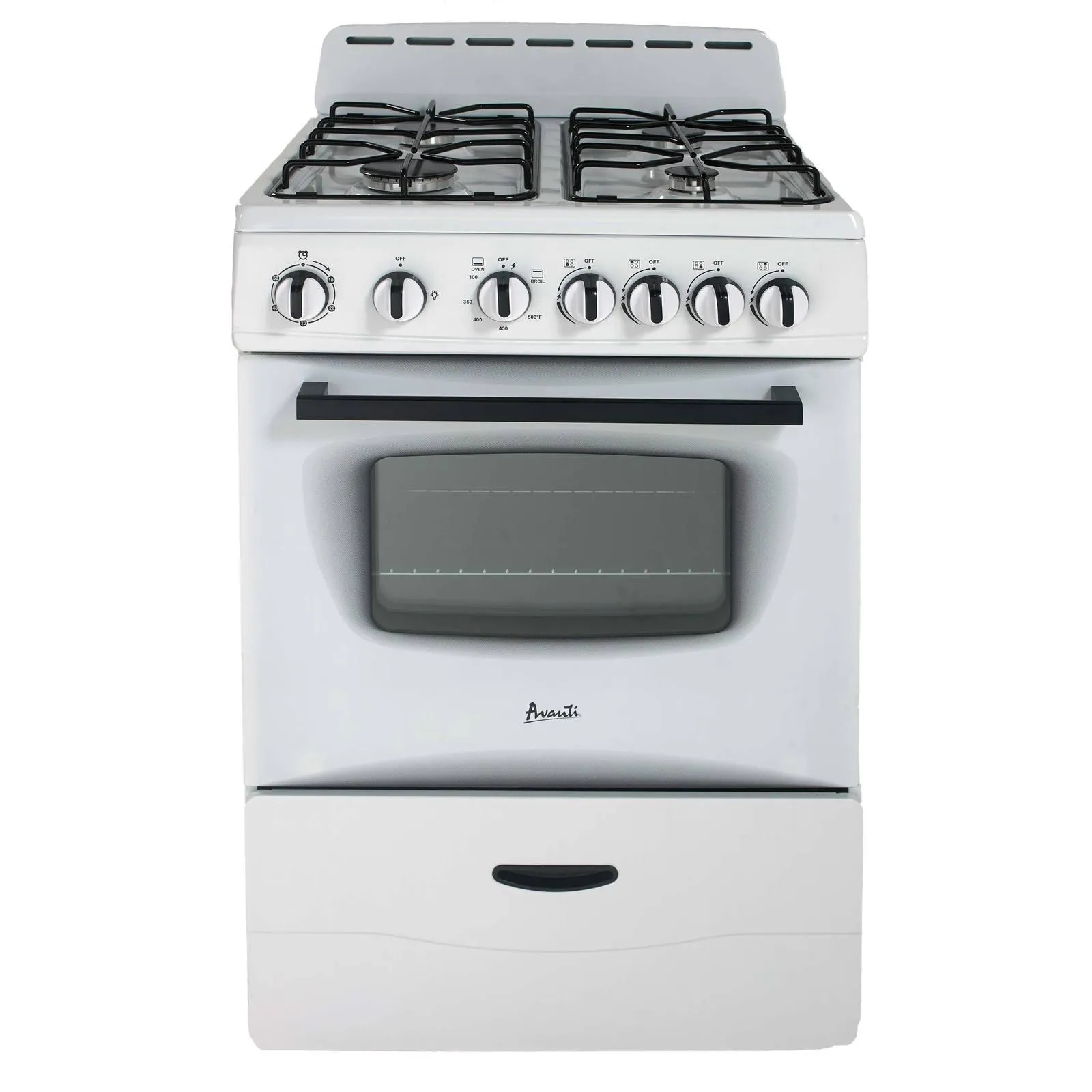 GR2416CSS Avanti 24" Compact Gas Range Oven - Stainless Steel / 2.6 cu. ft.