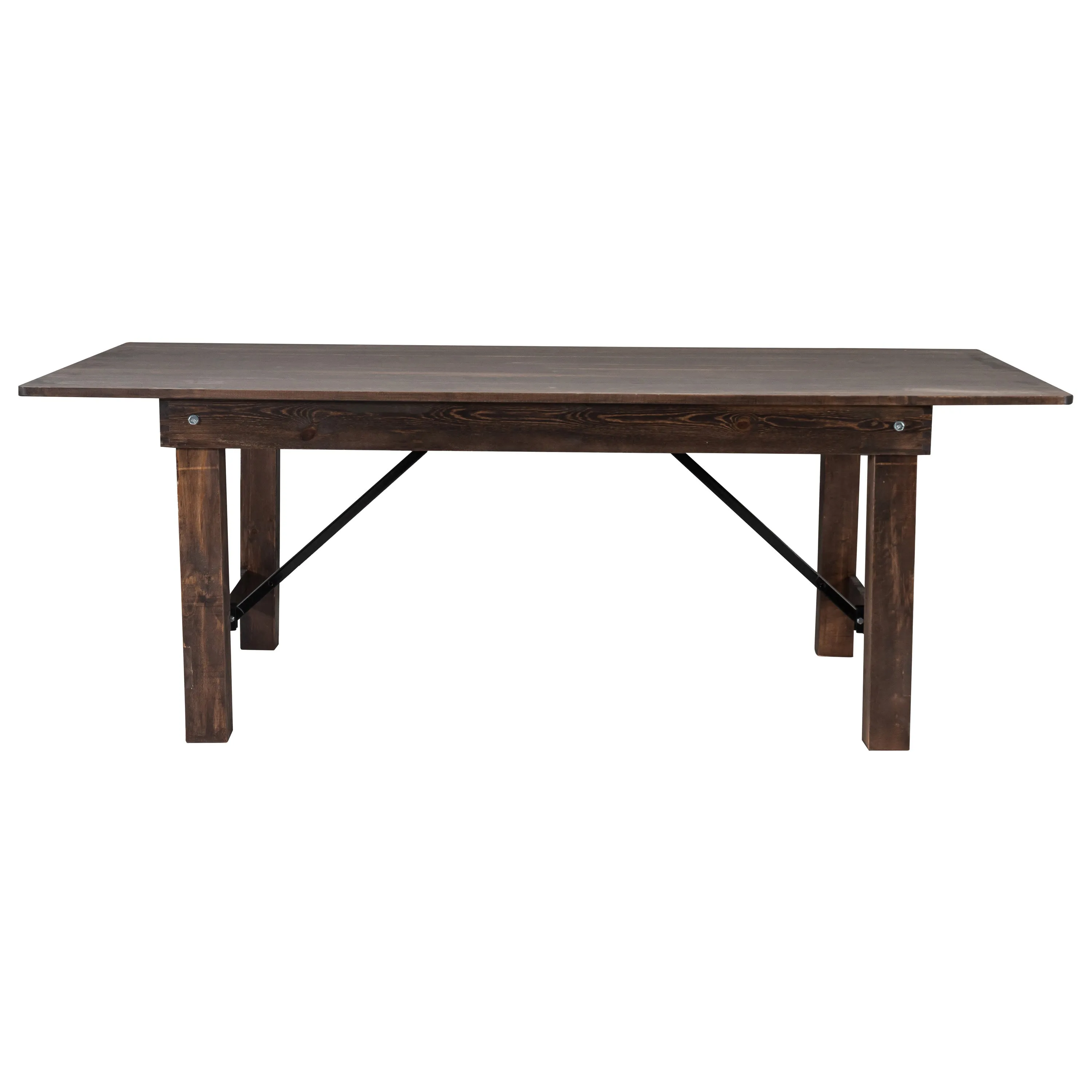 HERCULES Series 7' x 40" Rectangular Solid Pine Folding Farm Table