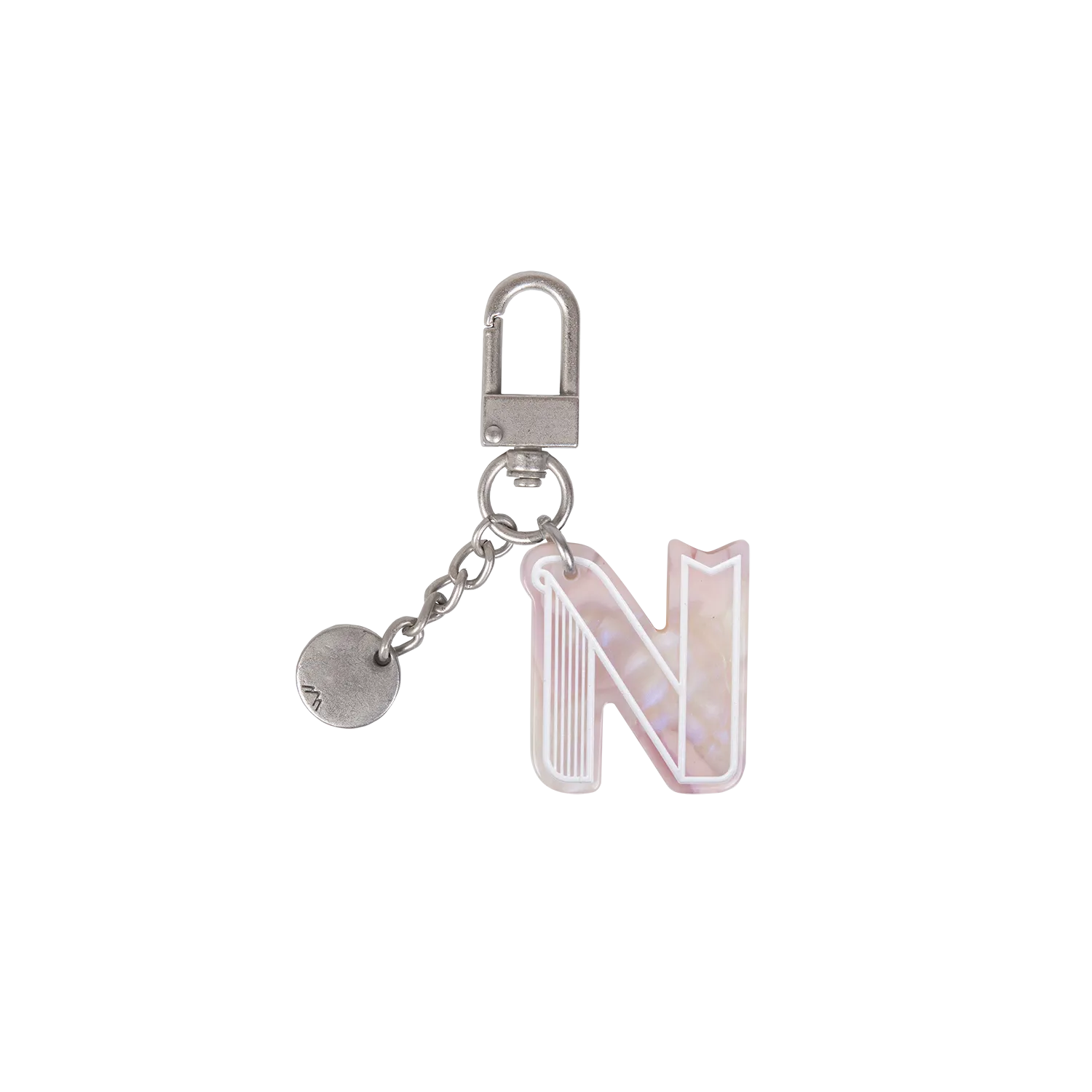 Initial Charm Keychain Letter