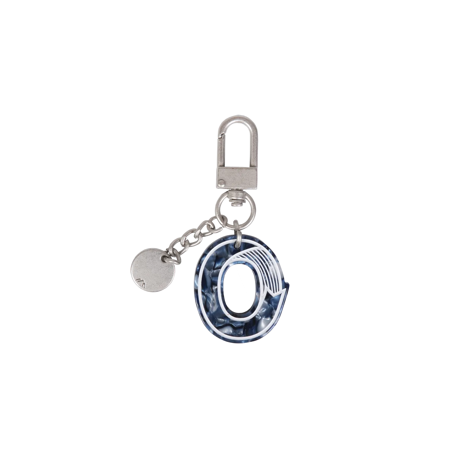 Initial Charm Keychain Letter