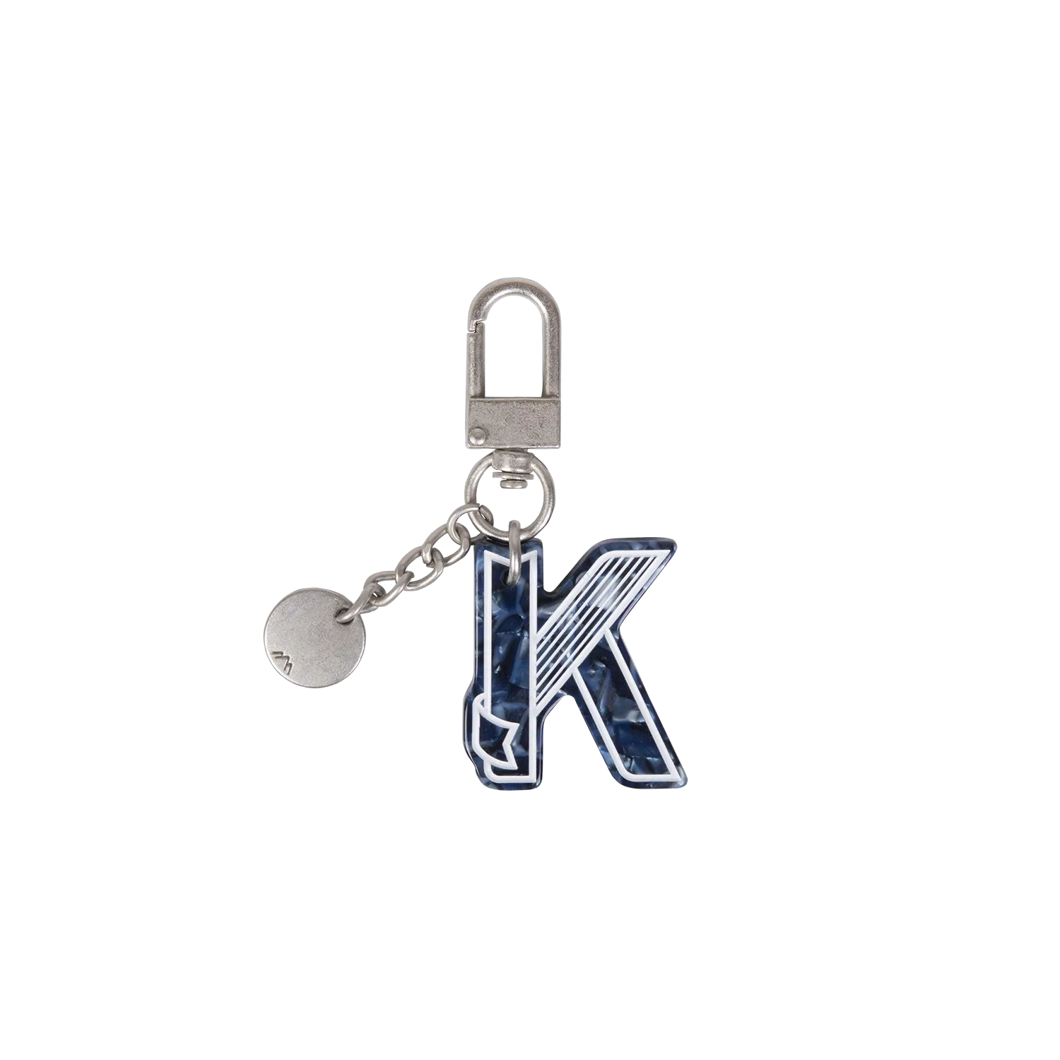 Initial Charm Keychain Letter