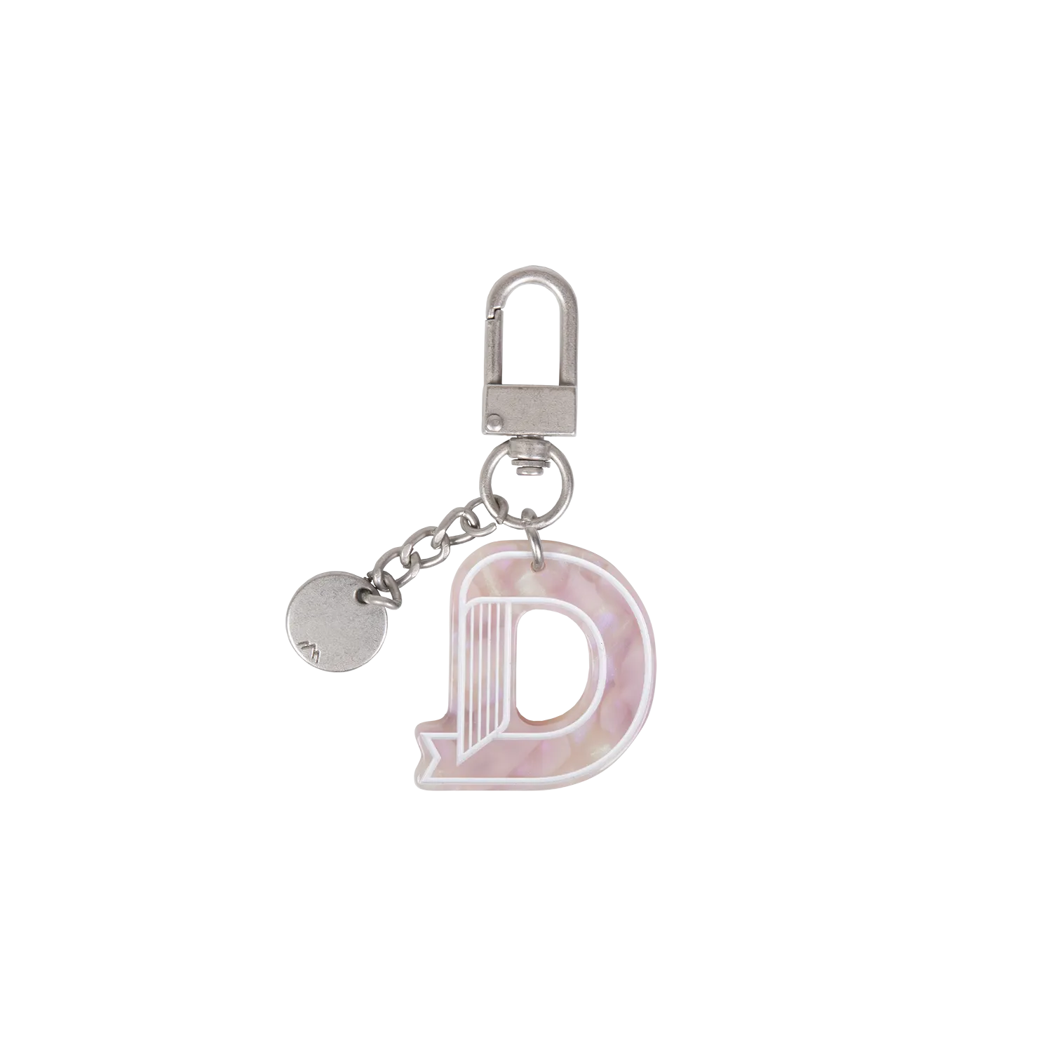 Initial Charm Keychain Letter