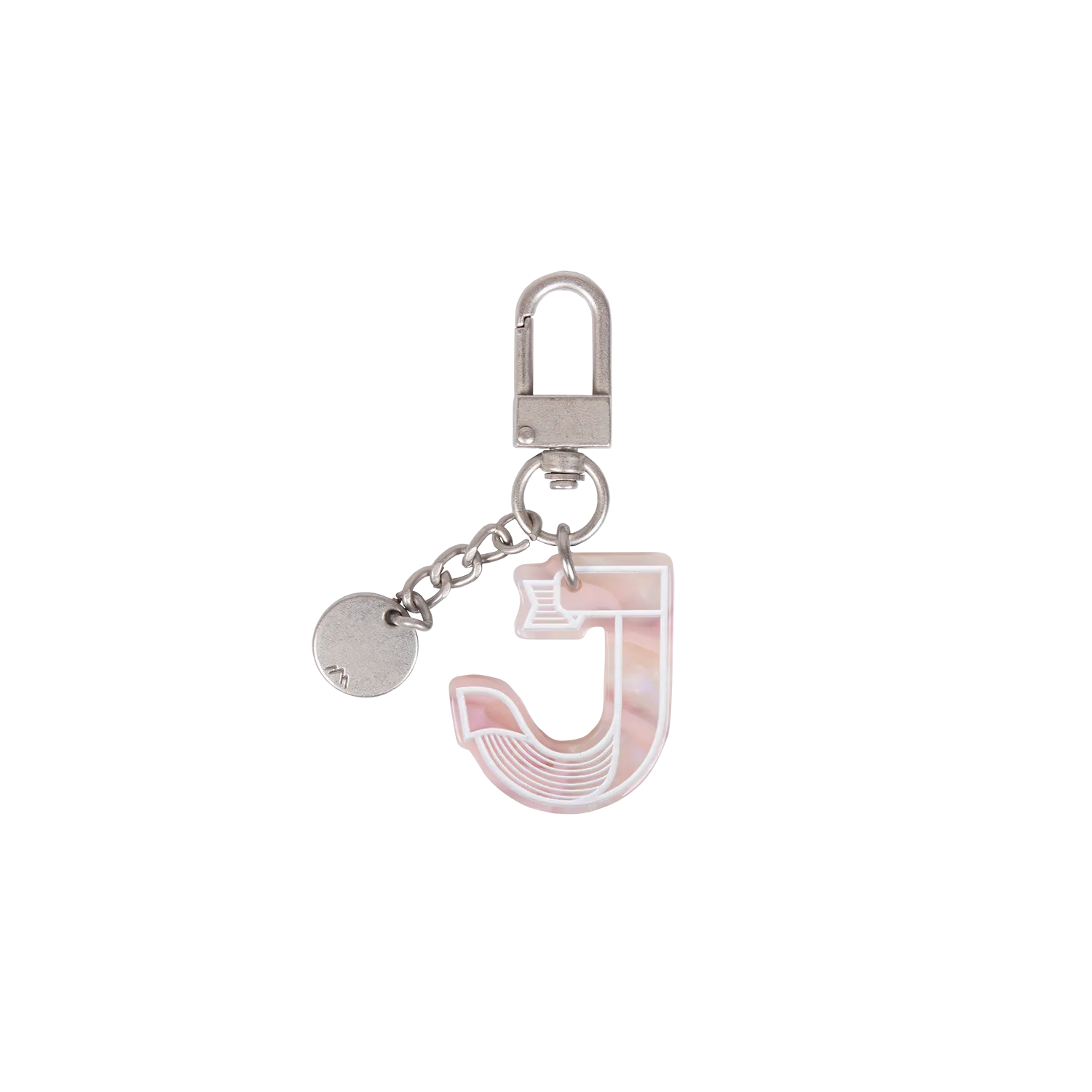 Initial Charm Keychain Letter