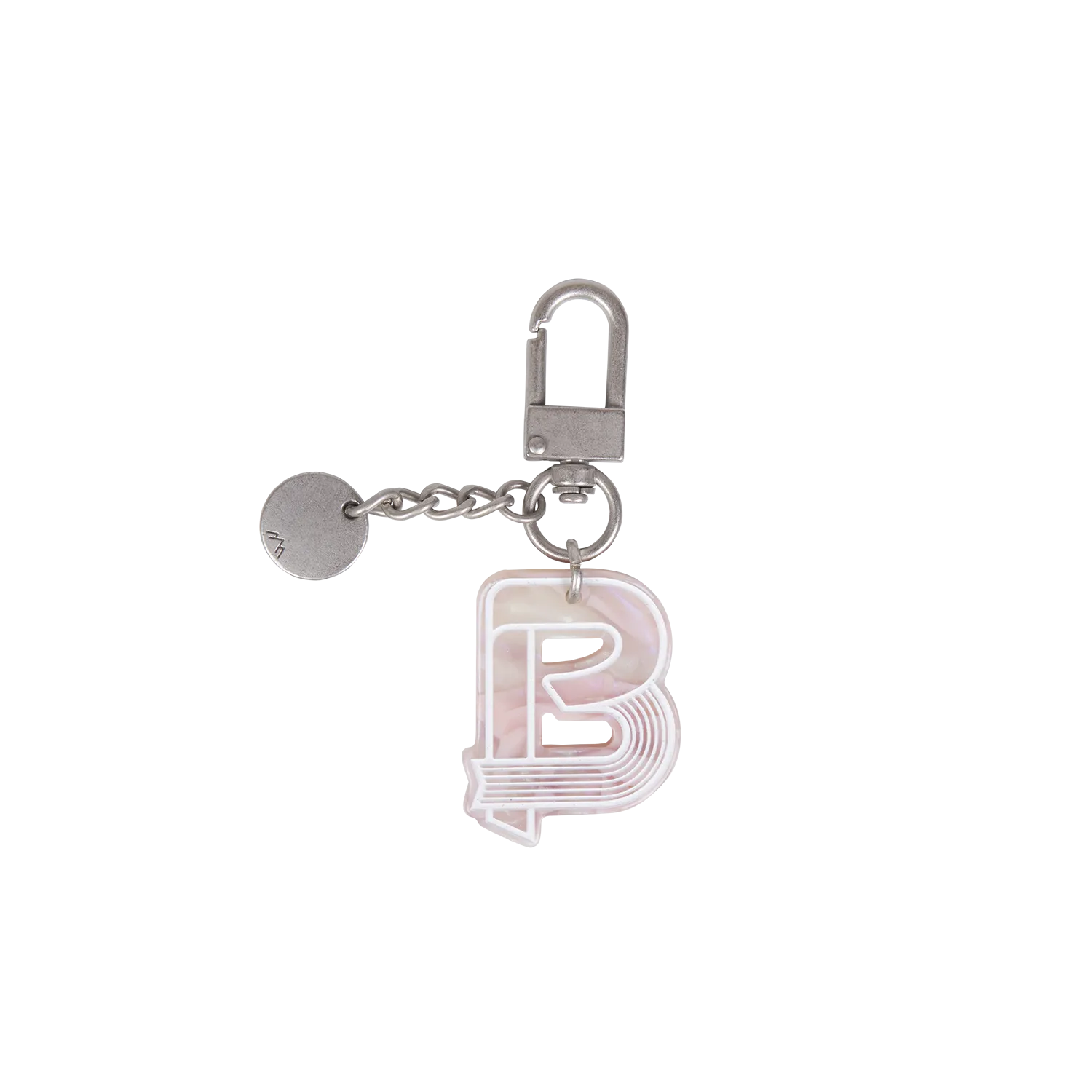 Initial Charm Keychain Letter