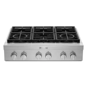 KCGC506JSS KitchenAid® 36'' 6-Burner Commercial-Style Gas Rangetop