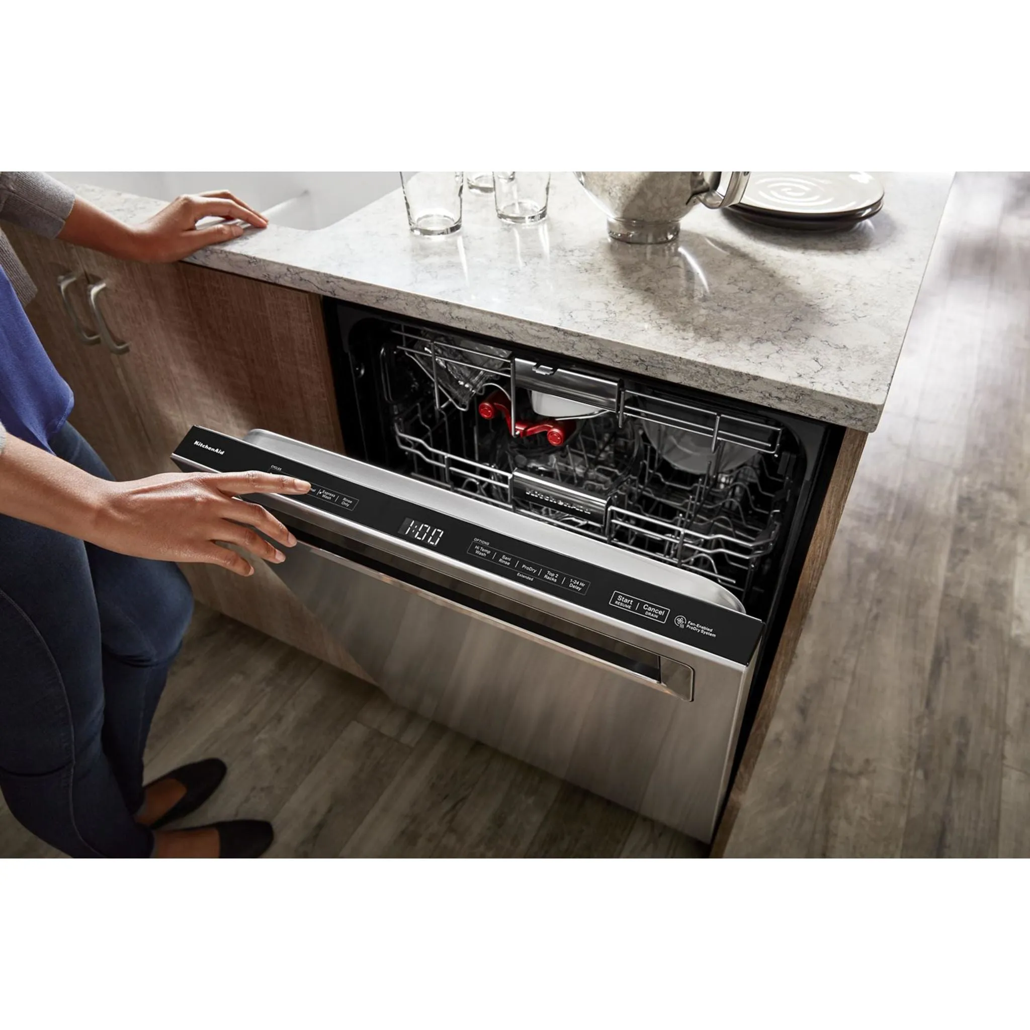 KitchenAid  44 dBA Dishwasher with FreeFlex Third Rack and LED Interior Lighting (KDPM704KPS)