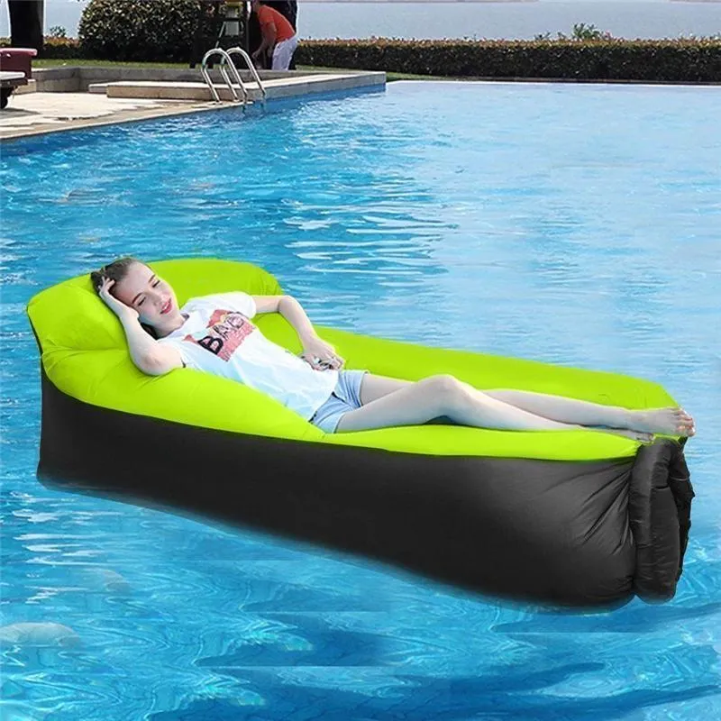 Lazy Sofa Lounger Air Sofa Unicorn Bean Bag Chair Fast Inflatable Outdoor Beach Lounger