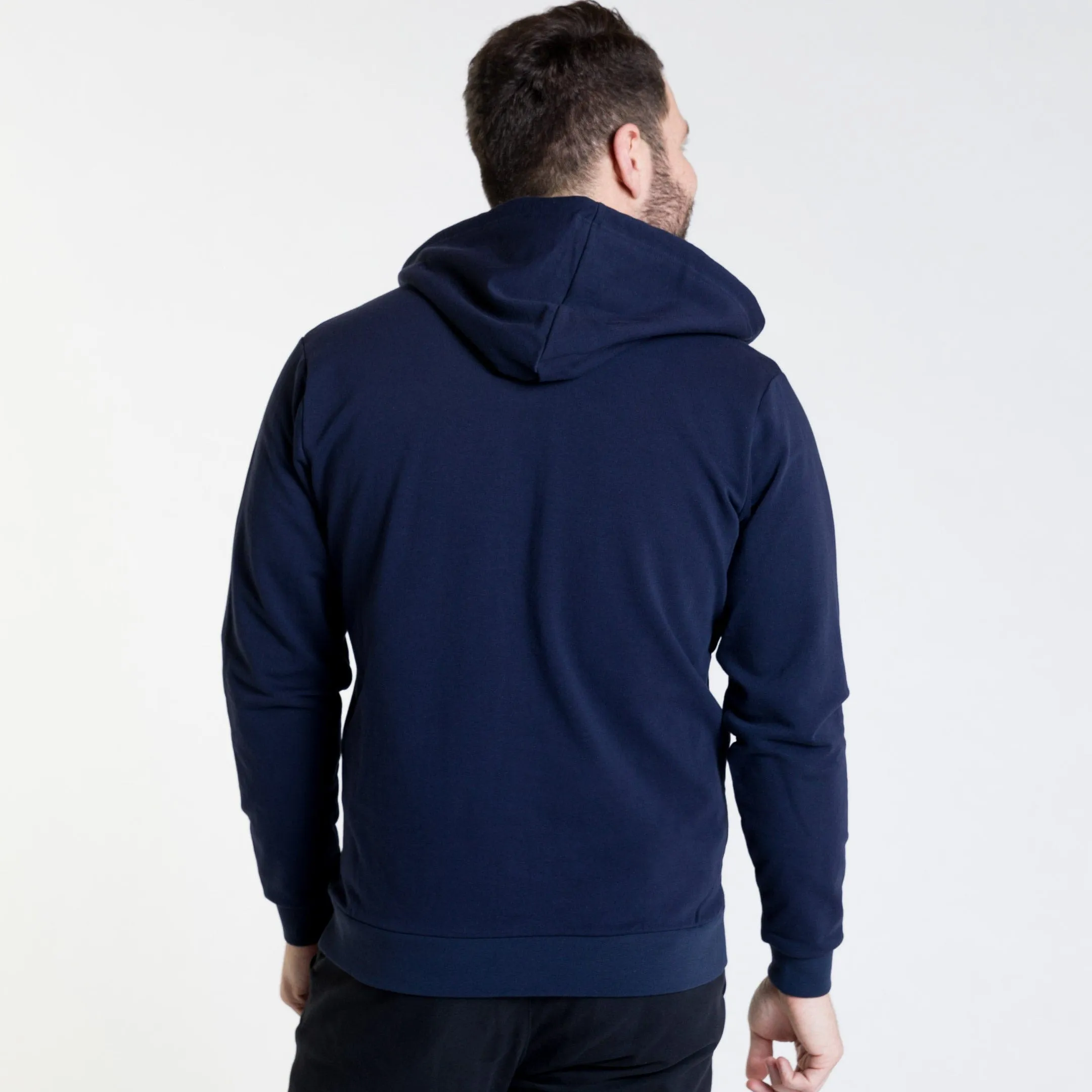 Navy French Terry Full-Zip Hoodie