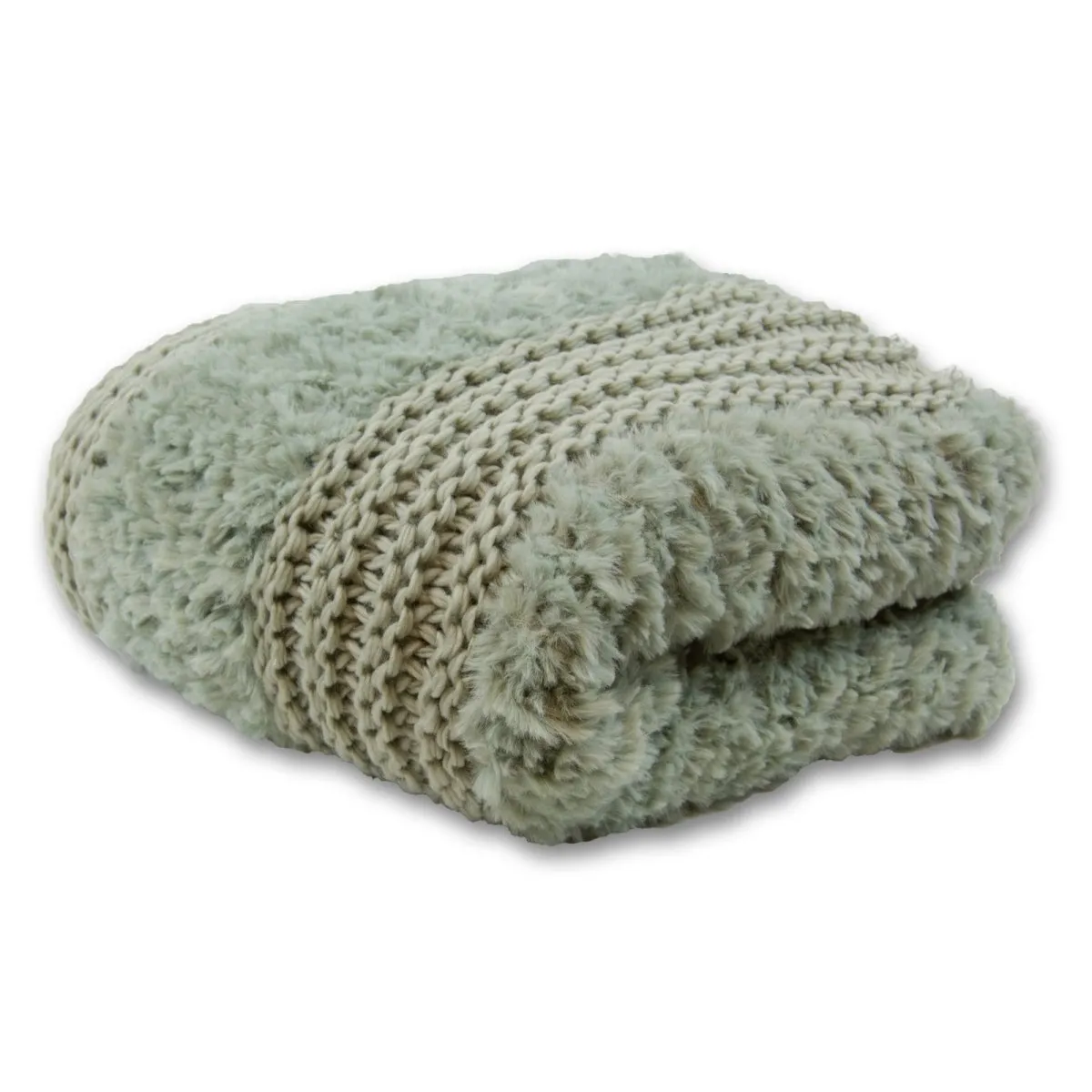 Plush Knit Throw - Sage