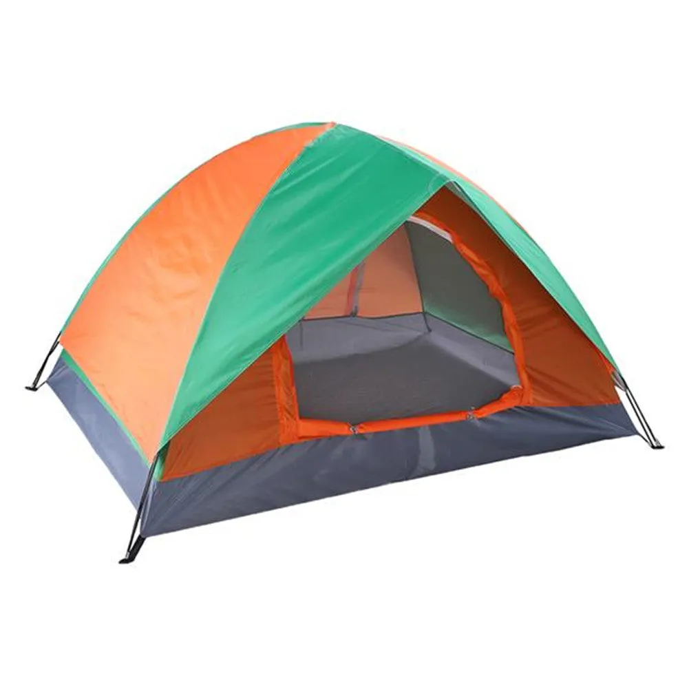 THBOXES Double-door Double-layer Folding Tent for Out Camping Beach Shelter