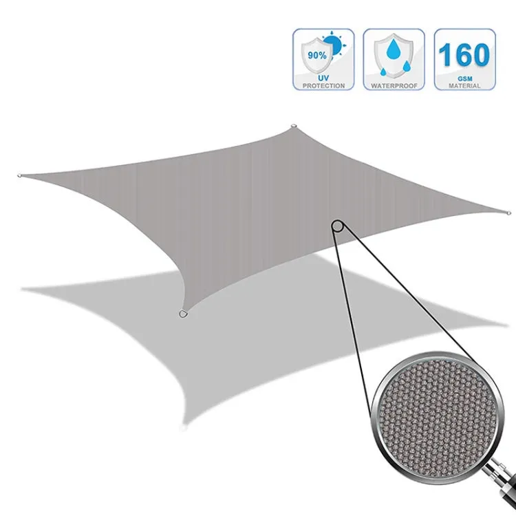 Triangle Outdoor Garden Sunshade Sail Waterproof Anti-UV Canopy, Size: 5m x 5m x 5m(White)