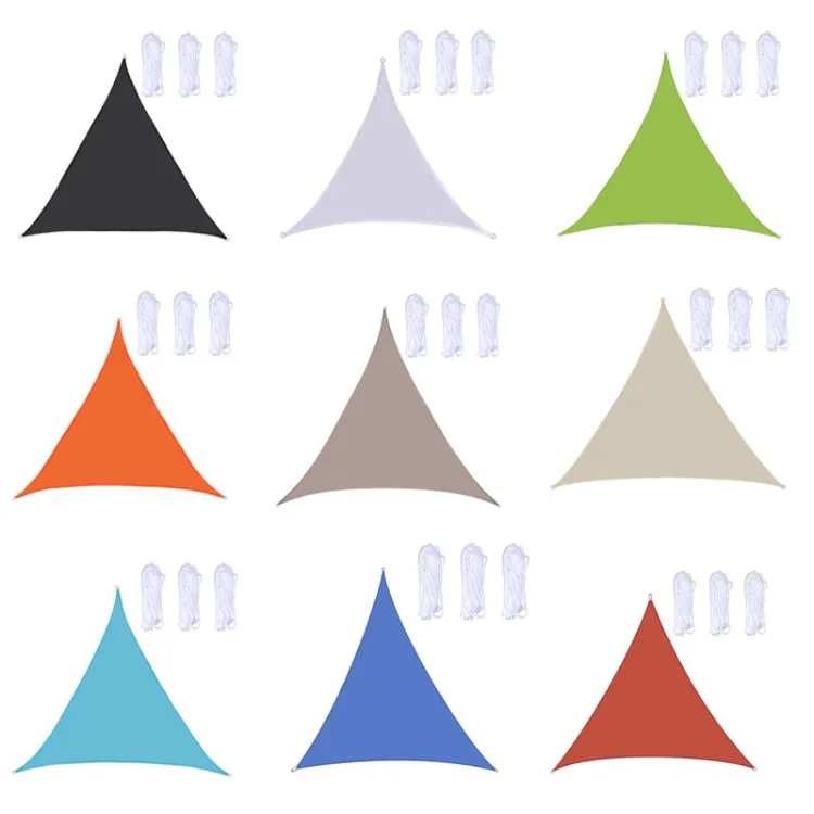 Triangle Outdoor Garden Sunshade Sail Waterproof Anti-UV Canopy, Size: 5m x 5m x 5m(White)