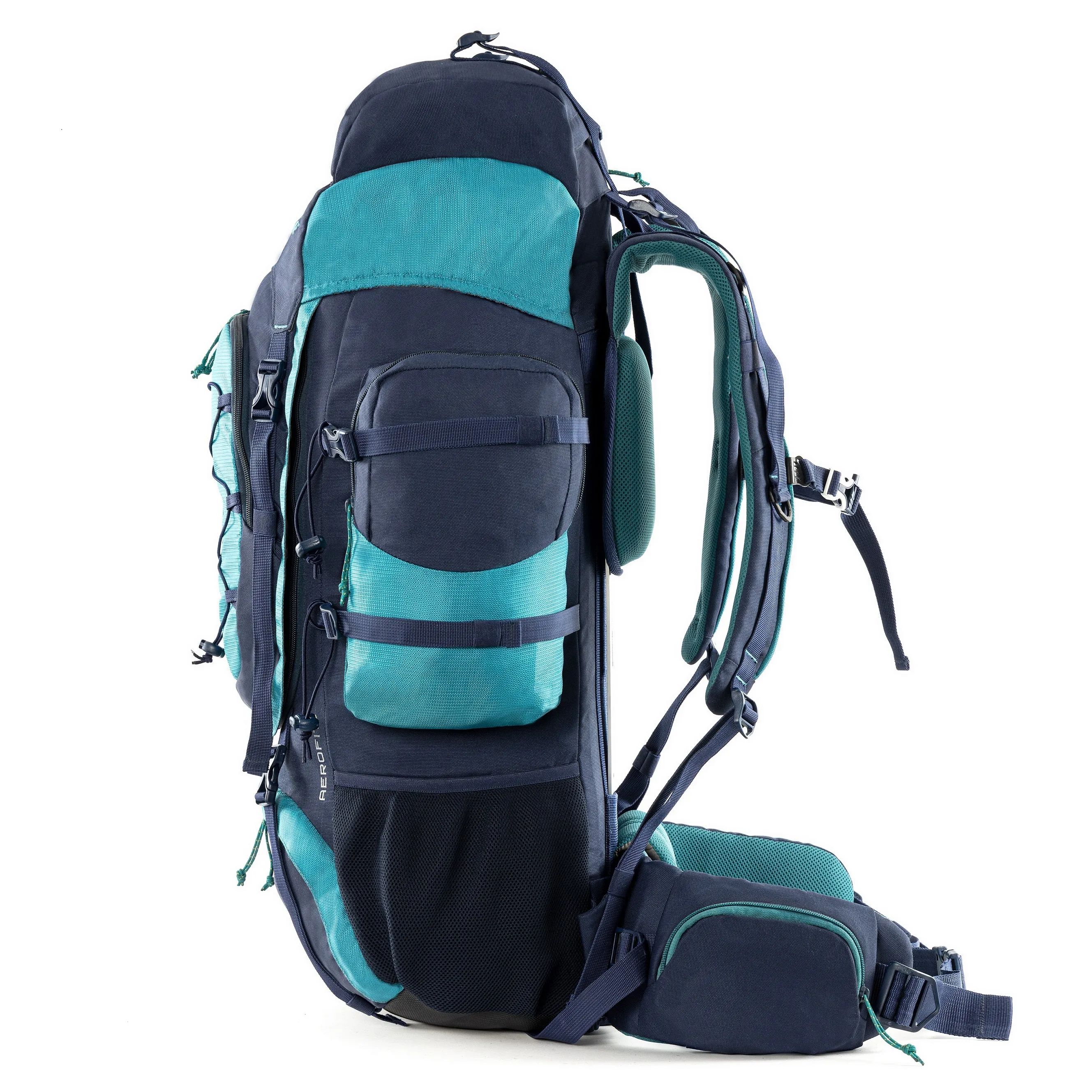 Tripole Walker Pro Internal Frame Rucksack for Travel and Trekking | Front Opening | Laptop Sleeve | Water Repellent | Rain Cover | 5 Year Warranty | 60 Litre Blue