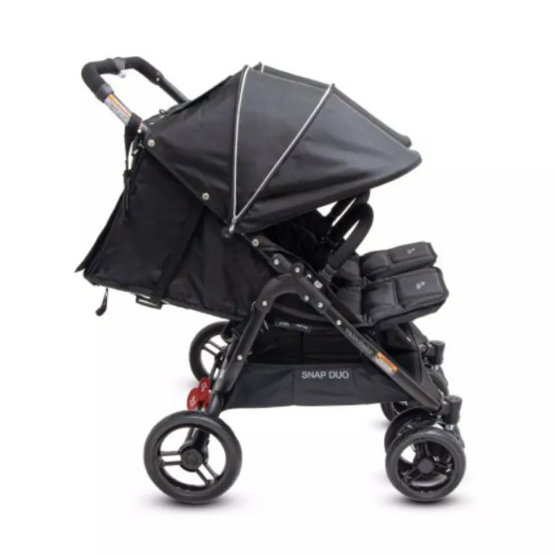 Valco Baby Snap Duo Stroller - Black Beauty   Bevi Cup Holder