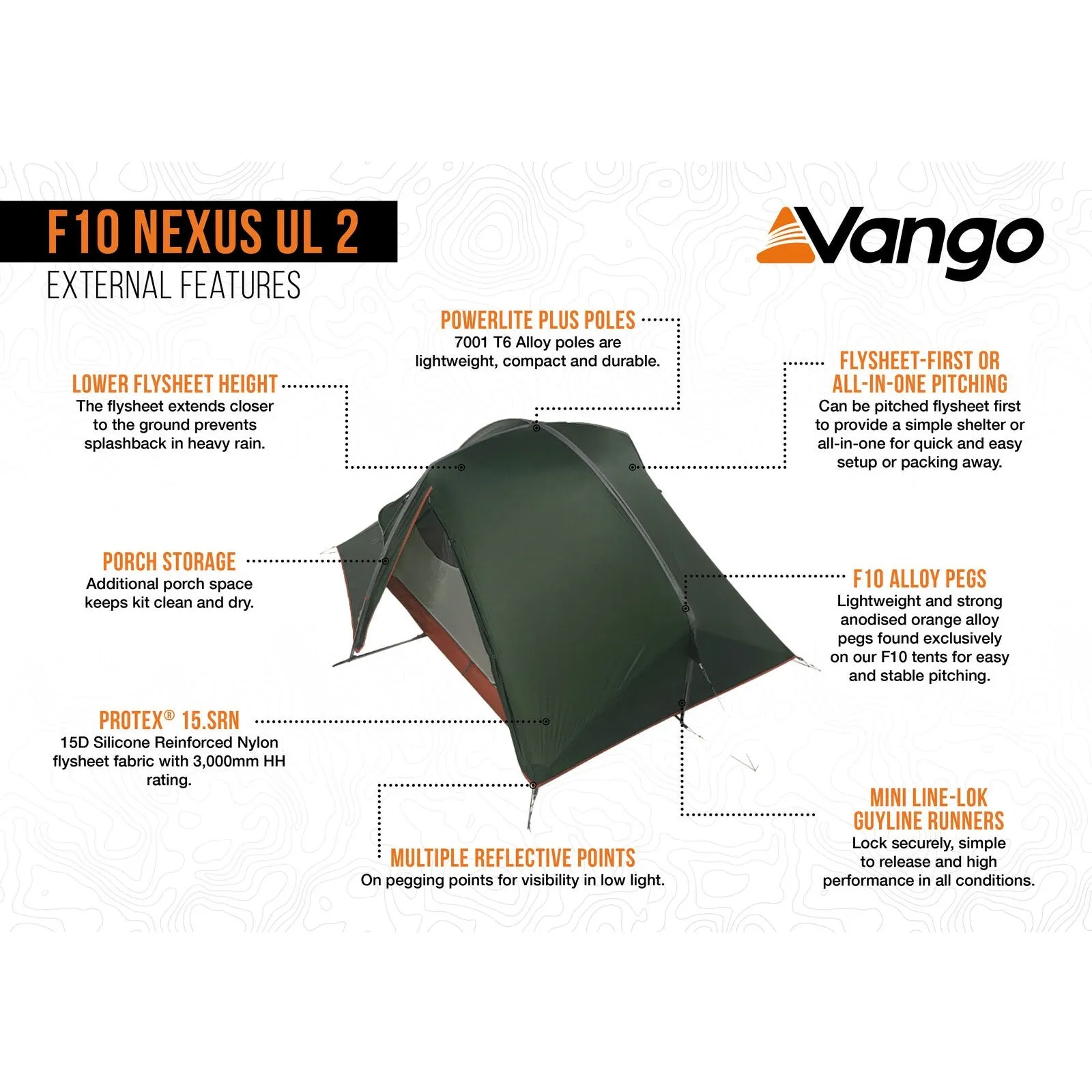 Vango F10 Nexus UL 2 Tent - Alpine Green