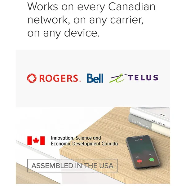 weBoost Home Room (652120) Cell Signal Booster Kit | Up to 1,500 sq ft | All Canadian Carriers - Bell, Rogers, Telus | ISED Approved